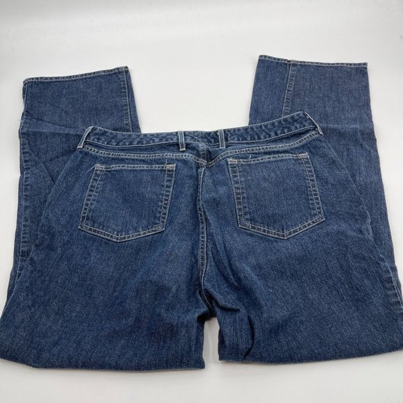 Eddie Bauer Jeans 14 Womens Straight Leg Natural Denim Blue Casual Plus Preppy - Picture 4 of 16